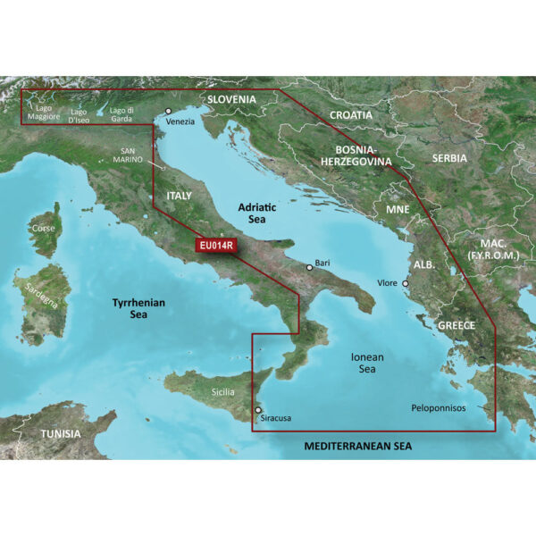 GARMIN BlueChart g3 HXEU014R kartica (od Istre do Otranta)